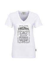 Damen V-Shirt Classic weiss