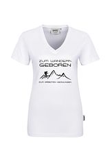 Damen V-Shirt Classic weiss